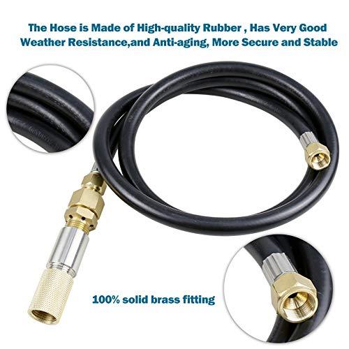 Uniflasy Fire Pit Installation Kit for Propane Connection, Propane Fire Pit Hose Kit Suit for Firepit Outdoor Fireplaces Fire Pit Table, Come with 1/2 Key Valve Air Mixer Valve Regulator Hose - CookCave