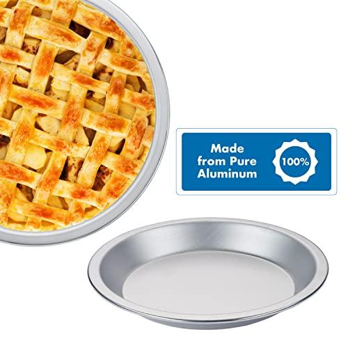 Norjac Pie Pan 10 inch, 3 Pack, 100% Pure Aluminum, Sturdy, Rust Free, Made in Canada. - CookCave