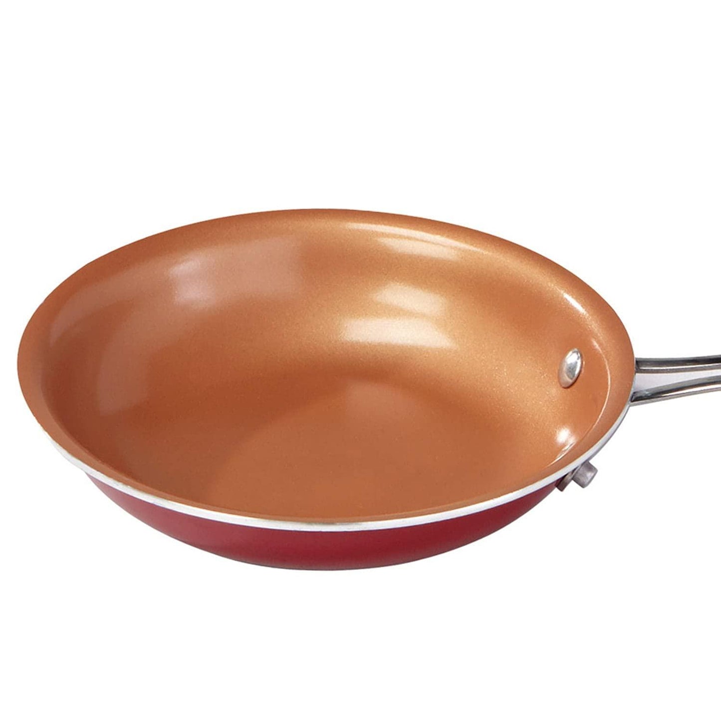 Red Copper 10 inch Pan by BulbHead Ceramic Copper Infused Non-Stick Fry Pan Skillet Scratch Resistant Without PFOA and PTFE Heat Resistant From Stove To Oven Up To 500 Degrees - CookCave