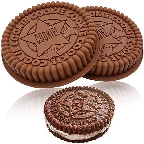 Meiyouju 2 Pcs Cookie Cake Pans,Oreo Cookie Silicone Molds 7.4inch Baking Silicone Molds,Food Grade Silicone Molds for Layer Cake,Pizza Tray Bakeware,Brownies, Baked Cakess - CookCave