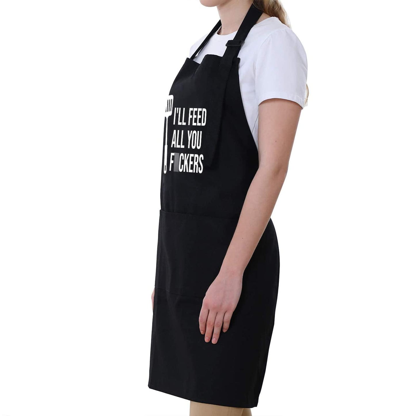 Miracu Funny Apron for Men, Women - Funny Dad Gifts, Funny Gifts for Dad - Valentines Day, Birthday, Grilling Gifts for Men Brother Boyfriend Mom Him - Cooking BBQ Grilling Aprons for Men, Chef Gifts - CookCave