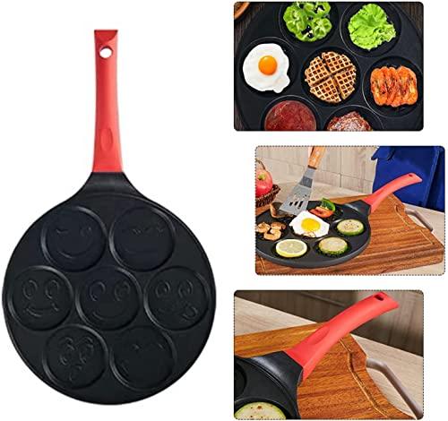 Pancake Pan Nonstick Frying Pan For Induction Hob,Kitchen Pot Smiley Face Pancake Pan Fun Enjoy Mini Pancake Omelette Pan With Double Layer Non Stick Coating Pancake Pan Breakfas Omelet Pan - CookCave