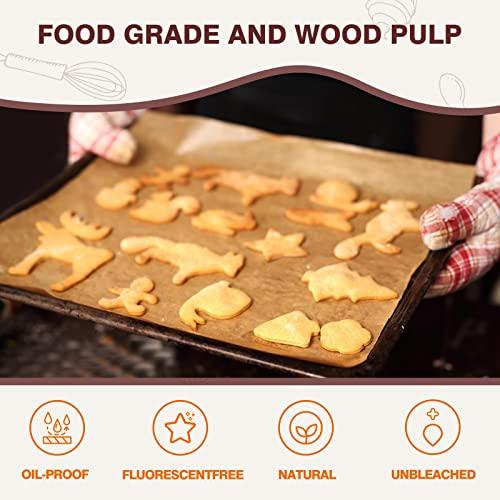 Katbite Unbleached Parchment Paper for Baking, 15 in x 210 ft, 260 Sq.Ft, Heavy Duty Baking Paper with Slide Cutter, Non-stick Brown Parchment Paper Roll for Cooking, Air Fryer, Steaming, Baking Bread - CookCave