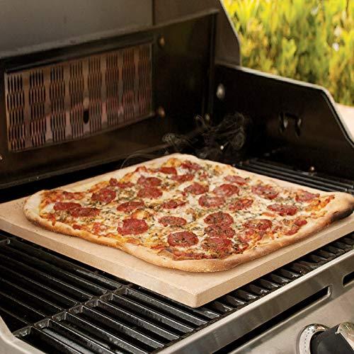 COYMOS Pizza Stone Heavy Duty Ceramic Baking Stone for use in Oven & Gril - Thermal Shock Resistant, Ideal for Baking Pizza, Bread, Cookies, Rectangular Cooking Stone 15x12 Inch. (Bonus Free Scraper) - CookCave