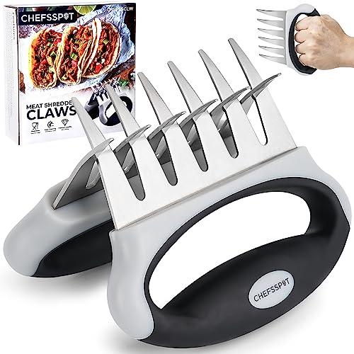 Meat Shredder Claws with Ultra-Sharp Blades for Shredding Meat, Lift, Handle, and Cut - CHEFSSPOT Chicken Shredder Turkey Lifters - Heat Resistant Grill Accessories -BBQ Grilling Gifts for Men & Women - CookCave