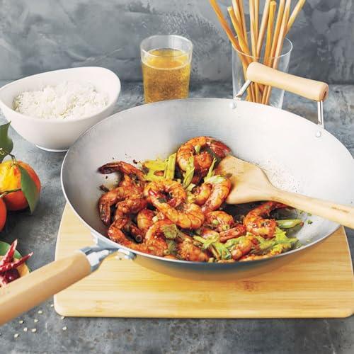 Sur La Table Carbon Steel Wok, Silver - CookCave