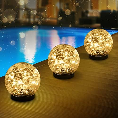 HOFLYW Solar Globes Lights Outdoor Garden Decor Solar Balls for Garden Crackle Glass Solar Lights Yard Decor 1 Pack for Outdoor Decor Decorations Pathway Patio Yard Lawn - CookCave