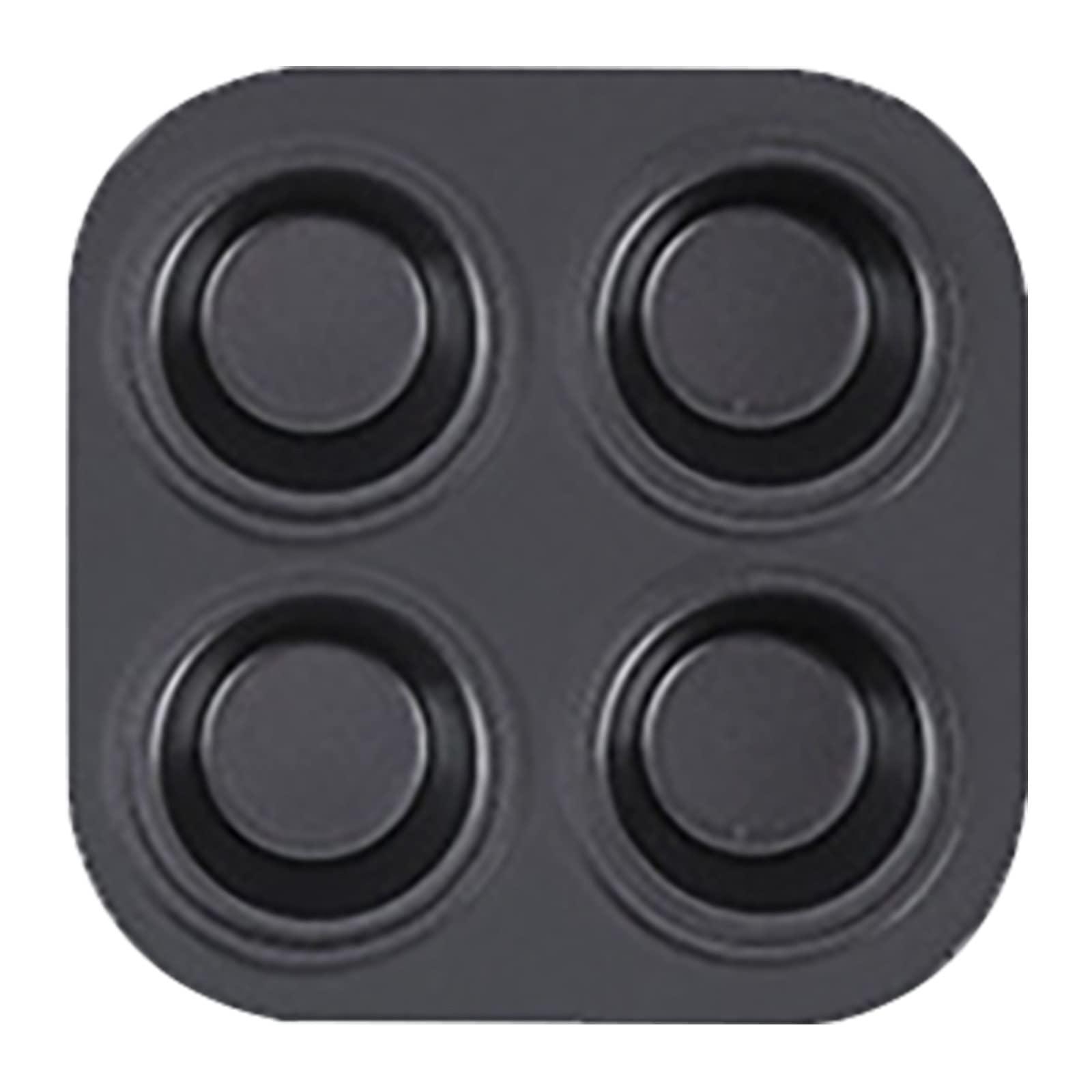 CENGNIAN 4/6/9/12 Cup Muffin Pan Mold, Non-Stick Cupcake Baking Tray/Tin, Carbon Steel Cake Mould For home, cafe bar and restaurant, Easy To Clean (black, 4 Cup) - CookCave