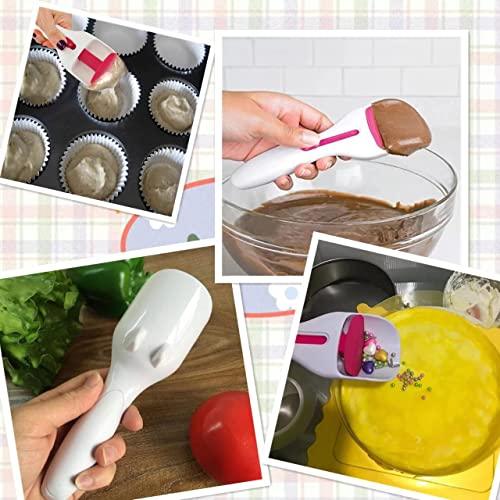 Cake Batter Distribution Scoop, Kitchen flour paste Dispenser scoop DIY cupcake batter scoop, One-Touch Sliding Button Dispenses Batter, Home Batter Dispenser baking tool, Dishwasher-Safe & BPA-Free - CookCave