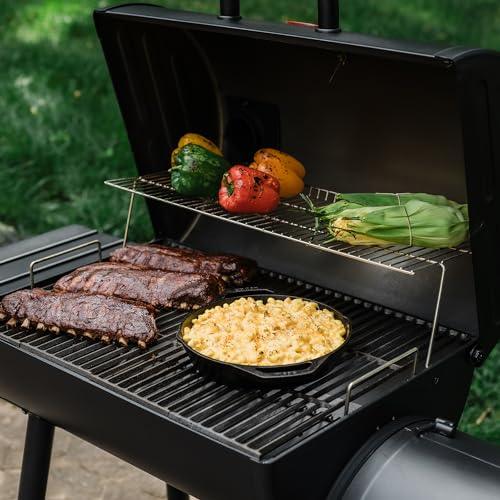 Char-Griller Smokin' Pro Charcoal Grill Offset Smoker, Black - CookCave