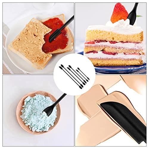 Spatula Set of 6 Silicone Mini Makeup Spatulas,Small Rubber Spatula for Cooking or Baking Kitchen Gadgets Spatula Silicone for Mini Jar,Cosmetics or Reusable Beauty Spatula - CookCave