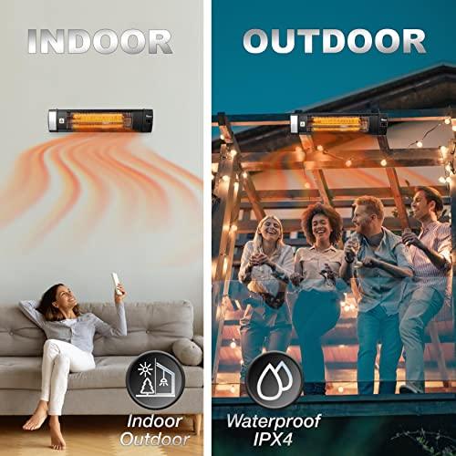 Dr Infrared Heater DR-238 Carbon Infrared Outdoor Heater for Restaurant, Patio, Backyard, Garage, and Decks, Standard, Black - CookCave