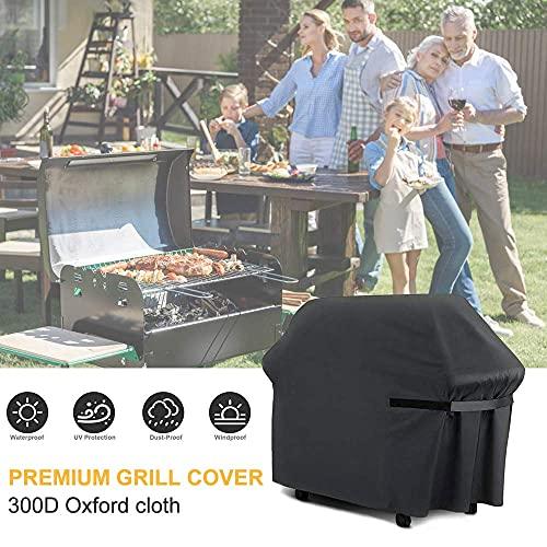 LBTING Grill Cover, 40-inch Heavy Duty 300D Oxford Waterproof Windproof UV Resistant BBQ Gas Grill Cover for Outdoor Barbecue Fit Most Brands Weber, Brinkmann, Char Broil, Holland - CookCave