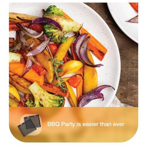 Grilling Accessories , 2 PCS BBQ Mesh Grill Bags , Reusable Non-Stick Grilling Pouches For Charcoal , Gas , Electric , Outdoor Grill & Smoker , Large Size 12.5 x 10.6 , Easy To Clean , Heat Resistant , Dishwasher - Safe , Gifts For The Barbecue Lover - CookCave