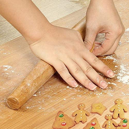 HONGLIDA Classic French Rolling Pins Bamboo Wooden Rolling Pin for Baking Pizza Dough Pie Cookie, 13-Inch - CookCave