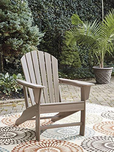 Signature Design by Ashley Sundown Treasure Outdoor Patio HDPE Adirondack Chair, Light Brown - CookCave