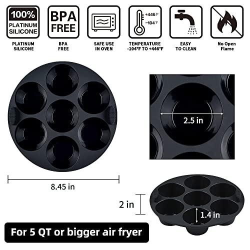 Silicone Muffin Pan for Air Fryer,Oven,Instant Pot 8.4inch Reusable BPA Free Silicone Baking Molds 1-Pack - CookCave