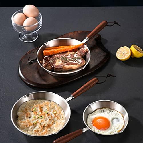 Small Egg Pan Single Egg Frying Pan 5 Stainless Steel Mini Pan Nonstick Egg Pastry Pan with Stay Cool Handle Mini Fry Pan Kitchen Mini Metal Skillet Non Stick Skillet - CookCave