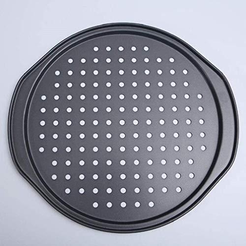 Alices Latest 13 Inch Nonstick Carbon Steel Pizza Pan Bakeware with holes Pizza Baking Pan for Oven Baking Supplies（35x32x1.3cm） - CookCave