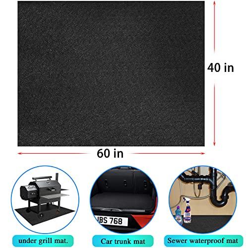 UBeesize 40x60 inch Under Grill Mat,Fireproof Mats for Under Grill,Grill mats for Outdoor Grill Deck Protector,BBQ Mat for Under BBQ,Waterproof,Oil-Proof and Flame Retardant,Reusable - CookCave