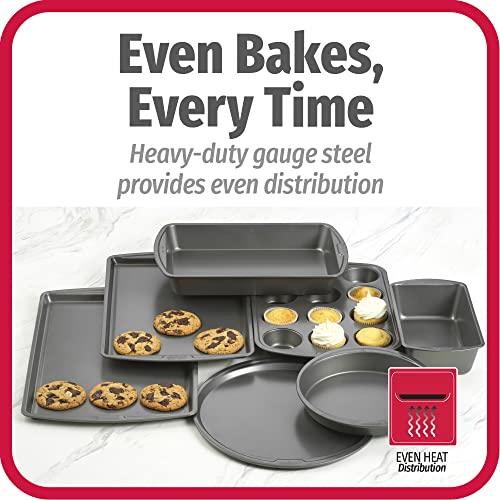 GoodCook 7-Piece Assorted Non-Stick Steel Bakeware Set, Gray - CookCave