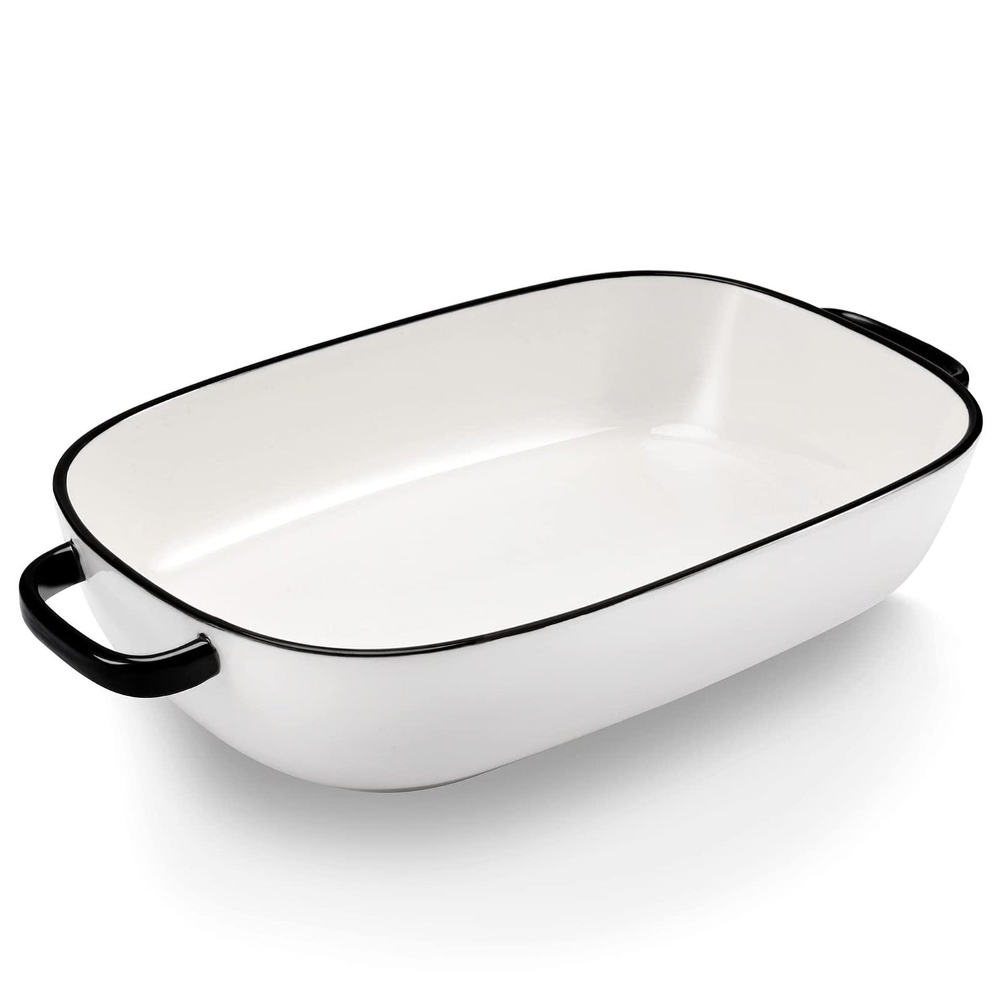 6 Quart Large Rectangular Baking Dish, 16x11 Inches Ceramic Baking Pan Casserole Dish for Cooking,Kitchen and Daily Use, Safe for Oven Microwave Refrigerator Disinfection Cabinet and Dishwasher,White - CookCave