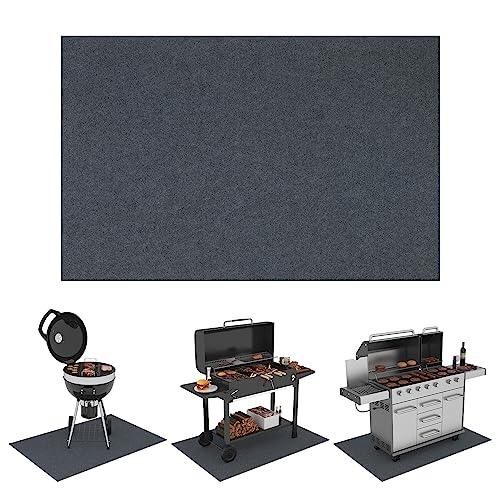 Grill-Mat for Outdoor Grill Deck Protector 40"x59", Large Non-Slip BBQ Under Grill Floor Mat, Cuttable Indoor Fire Pit Mat Fireproof Grill Pads Fireplace Mat, Floor Protector Mat - CookCave