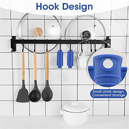 AHIW Silicone Assist Hot Pan Handle Holder Hot Skillet Handle Covers Pot Holder Sleeve Cast Iron Skillets NonSlip Heat Resistant for Enameled Griddles Casserole Frying Pans Cookware(4PACK/Blue) - CookCave