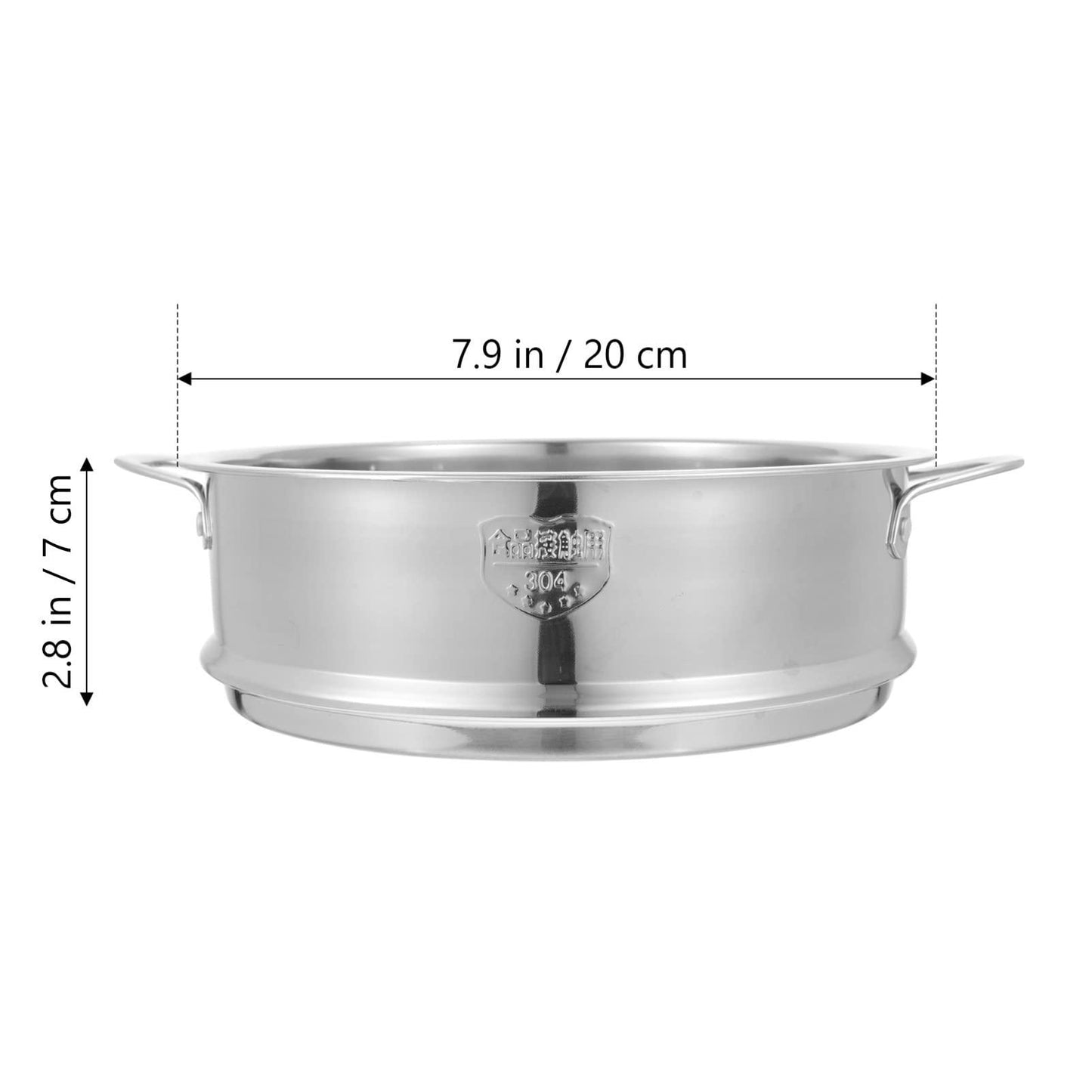 DOITOOL Stainless Steel Steamer Pot Vegetable Food Steamer Basket Insert Kitchen Saucepot Dim Sum Dumplings Bun Steamer 20cm - CookCave