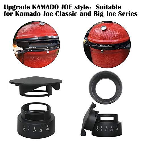 Umbrella Cast iron Cap for Kamado Joe Classic & Big Joe Series ，Replacement for Kamado Joe Dual Function Metal Chimney Top Kamado Joe Replacement Parts - CookCave