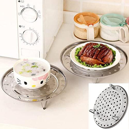 Steamer Rack Metal Steaming Rack Tray Stand Steamer Basket Pots Steaming Stand for Home Kitchen Cooking - CookCave