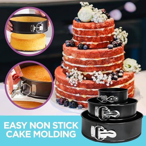 423-Piece Deluxe Cake Decorating Set - Unleash your pastry potential, premium Rotating Cake Turntable, extensive 48 Piping Tips, cutting-edge 7-Russian and 7-Korean Nozzles, 3 Springform Pans - CookCave