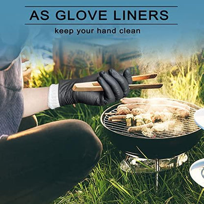 GSAFEME 12 Pairs Cotton Glove Liners for BBQ, Cooking, Grilling, Food Handling - Safety Work Gloves Hand Saver, Large - CookCave