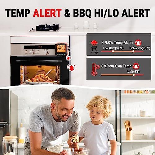 ThermoPro TP717 Digital Meat Thermometer for Grilling, Backlit Grill Thermometer Meat Thermometer Oven Safe with 2 Meat Probes, Food Thermometer for Cooking with Temp Alert for Smoker, BBQ, Oven - CookCave