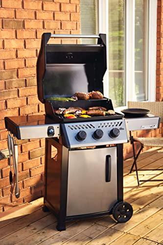 Napoleon Freestyle 365 Propane Gas BBQ Grill - F365DPGT - Barbecue Gas Cart, With 3 Burners, Folding Side Shelves, Instant Failsafe Ignition, Porcelain Coated Cast Iron Cooking Grids - CookCave