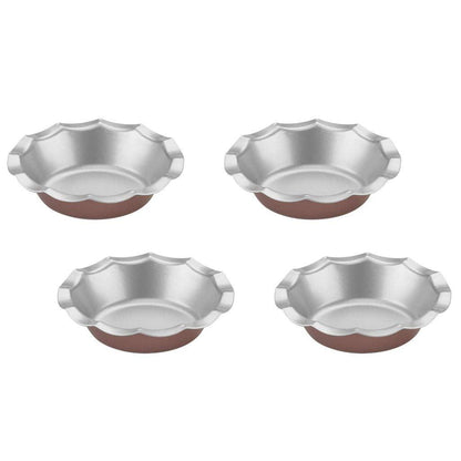 Cuisinart CMBM-4FLTBZ Mini Fluted Tartlet Pan Set, 5 Inch, Red/Silver - CookCave