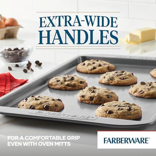 Farberware Nonstick Bakeware Set, Nonstick Cookie Sheets / Baking Sheets - 2 Piece, Gray - CookCave