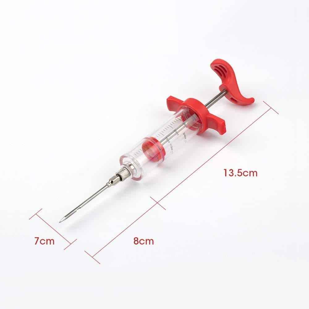 Meat Injector, Plastic Marinade Turkey Injector with 1-oz Capacity 2pcs stainless steel needles by DIMESHY - CookCave