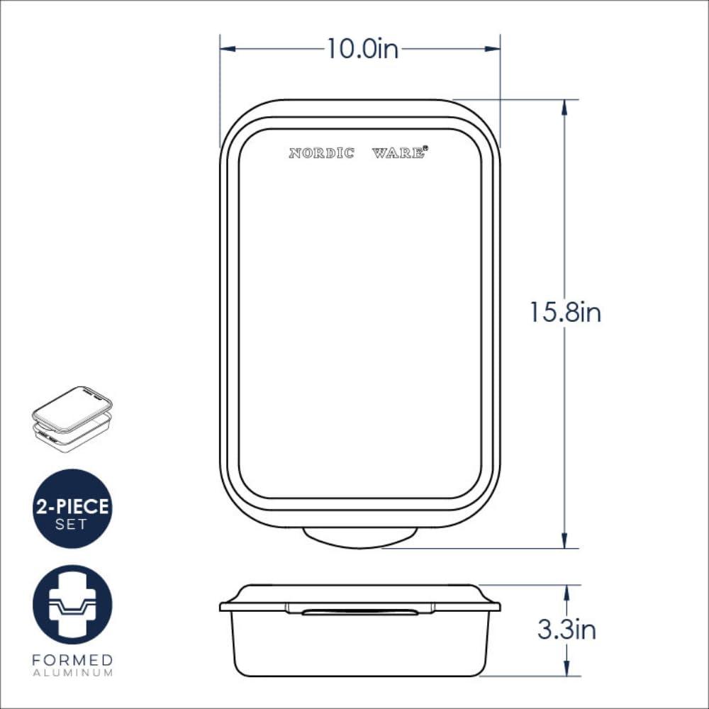 Nordic Ware Classic Metal 9x13 Covered Cake Pan - CookCave