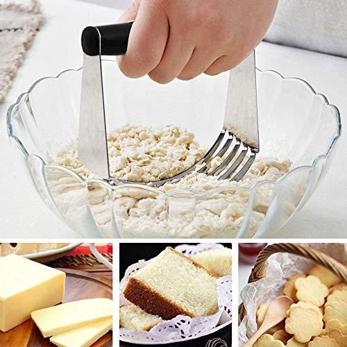 Pastry Blender Bench Scraper For Baking |2PCS Baking Tools Set | Stainless Steel Pizza Dough Cutter Chopper And Butter Blender - CookCave
