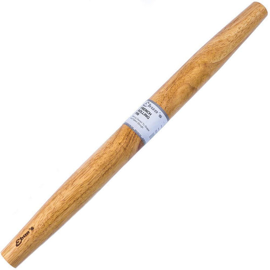 French Rolling Pin for Baking Pizza Dough, Pie & Cookie in wood - Essential Kitchen utensil tools gift ideas for bakers 18 inch Pins - CookCave
