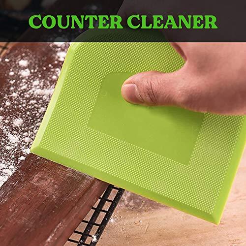 Dough Scraper Bench Scraper for Baking - SURDOCA 3 PCs BPA Free PE Plastic Flexible Bowl Scraper, Sharp Edge & Angles Dough Cutter. Anti-Slip Kitchen Baking Spatula Scraper, Best Baking Lovers' Gift - CookCave