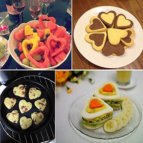 BakingWorld Heart Cookie Cutter Set,9 Piece Heart Shapes Stainless Steel Cookie Cutters Mold for Cakes Biscuits and Sandwiches,0.98"/1.45"/1.57"/1.96"/2.04"/2.32"/2.75"/3.18"/3.74" Assorted Sizes - CookCave