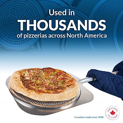 Norjac Pizza Screen, 14 Inch, 2 Pack, Seamless Rim, Restaurant-Grade, 100% Aluminum Pizza Pan, Oven-Safe, Rust-Free. - CookCave