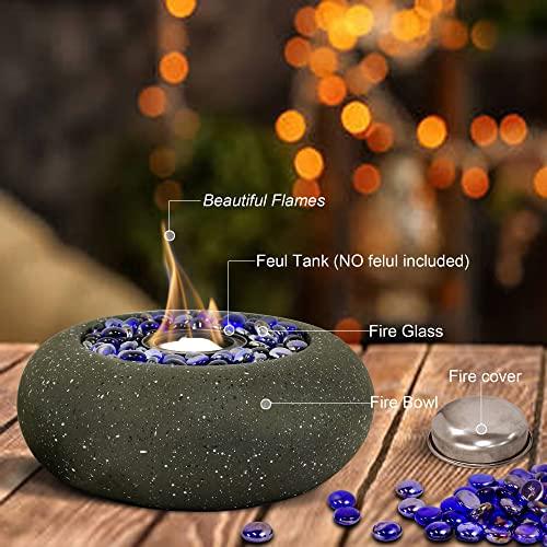 11-inch Portable fire Pit, Tabletop Fireplace fire Bowl Use Iso-Propyl Alcohol as Fuel. Clean-Burning Bio Ethanol Ventless Fireplace for Indoor Outdoor Patio Parties Events - CookCave