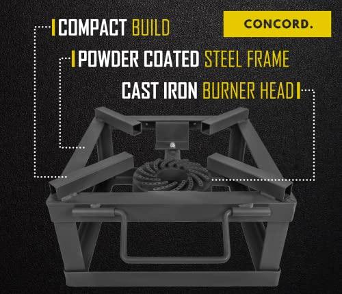 CONCORD 12" THE BLOCK BURNER Single Propane Outdoor Burner. 100,000 BTU Great for Home Brewing, Camping, Tailgating, and More! - CookCave