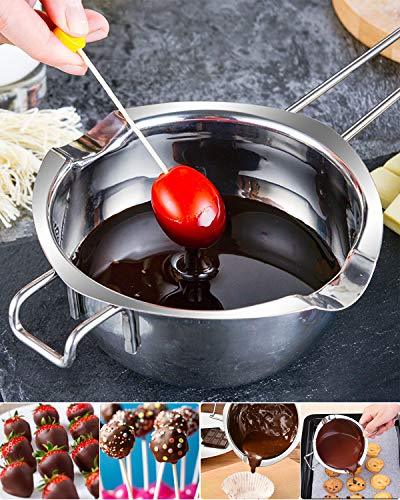 Stainless Steel Double Boiler Pot for Melting Chocolate, Candy and Candle Making (18/8 Steel, 2 Cup Capacity, 480ML) - CookCave