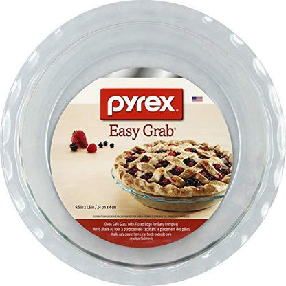 Pyrex Easy Grab 9.5" Glass Pie Plate - CookCave