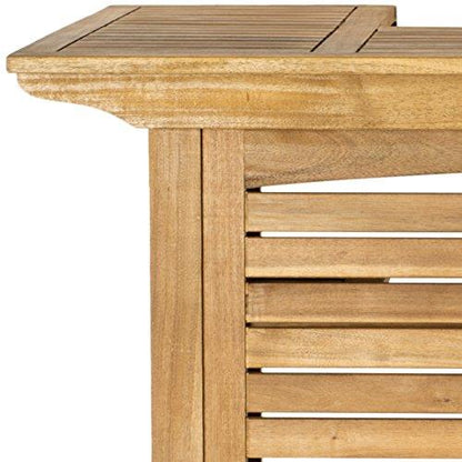 Safavieh Outdoor Collection Monterey Teak Bar Table - Teak Brown - CookCave