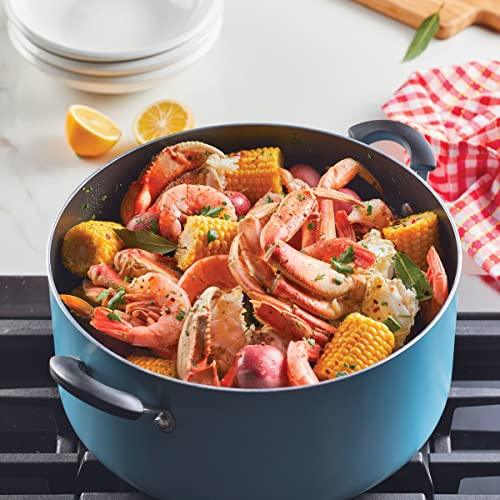 Farberware Cookware Nonstick Stockpot with Lid, 10.5 Quart, Aqua - CookCave